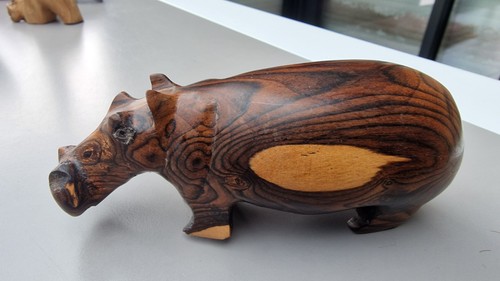 Hippopotame bois massif - hippopotame,