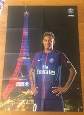 GRAND POSTER )) PSG MBAPPE & NEYMAR Tour Eiffel