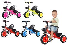 Tricycle pour Enfants en Métal Avec Pédales Vélo Trike 3 Roues Avec Boite