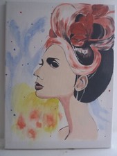 Objet d' art, peinture sur toile réaliser à la main très décoratif 