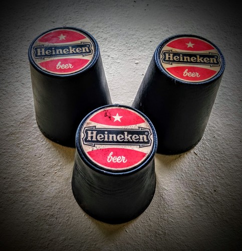 Gobelets cuir heineken - cuir,