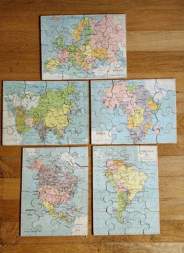 Lot cartes puzzle - de,
