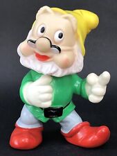 Ancienne FIGURINE POUET POUET LE NAIN PROF dans BLANCHE NEIGE signée WALT DISNEY