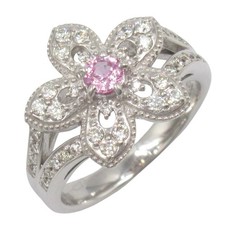 BIJOUX Bague Diamant Saphir 18KWG Or Blanc Occasion Femme Taille US 5,5