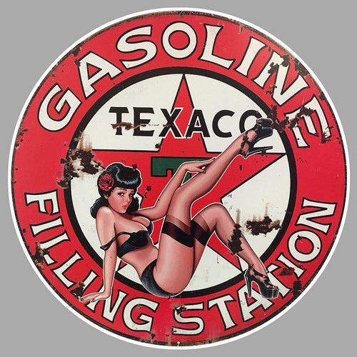 Texaco dessiné vieilli - texaco,