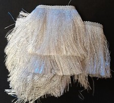 1,50 m Galon frange argent 10