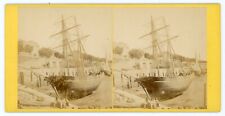 VUE STEREO PHOTO, 295 La belle goëlette à Royan port navire bateau voilier