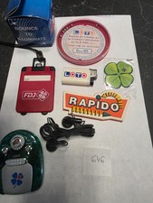 lot 7 objets FDJ jeu loto/boule lumineuse/briquet/magnet/poste radio/ (646)
