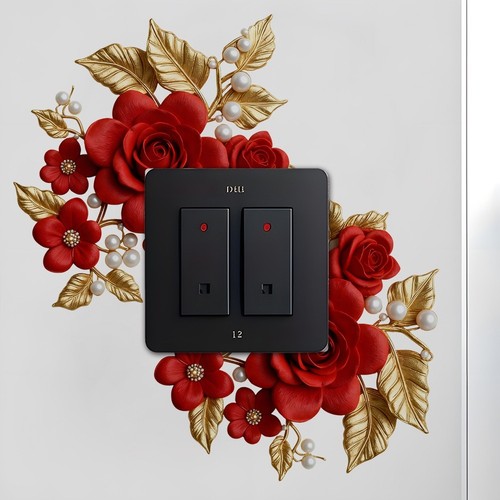Autocollant mural pvc rose - mural,