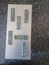 Applique Jean Perzel (1892-1986) en métal anodisé à incrustations verre blanc