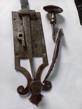 ancien loquet targette  XVII siècle serrure ancienne/ verrou de porte fer forge 