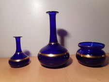 Ensemble 3 vase ancien verre