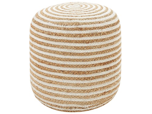 Pouf rond boho tressé - en, jute