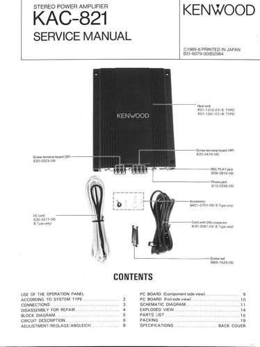 Service manuel instructions - service,