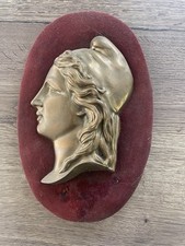 Ancien médaillon en bronze Marianne République administration XIX siècle