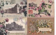 Lot de 4 cartes postales