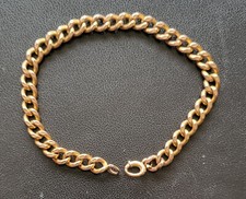 Ancien Bracelet Maille Gourmette Plaqué Or Vintage