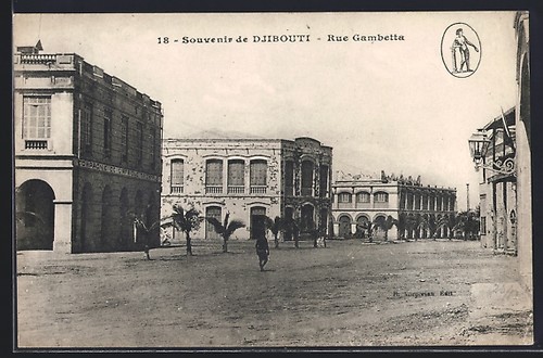 Cpa djibouti rue gambetta - cpa, djibouti,