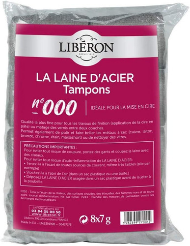 Laine acier 000 8 tampons - d'acier,