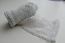 5,50m galon décoratif aspect macramé écru  pour rideaux et étagères