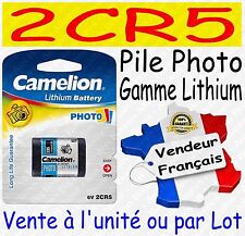 Piles Photo Lithium 6V : 2CR5 DL245 2CR5M 6 volts ( vente à l'unité ou par lot )