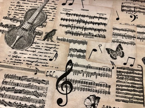 Notes musique rideaux - notes, de