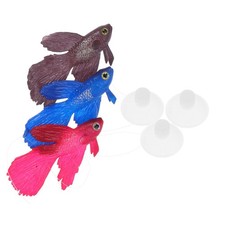Lot de 3 poissons Betta artificiels lumineux, ornements flottants en
