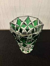Vase rouge vert en cristal de