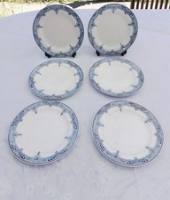 6 Assiettes Plates Ancienne Saint-Amand &Hamage Modèle Atlantic
