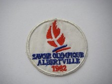 écusson brodé jeux olympiques savoie albertville 1992 montagne sports d'hiver