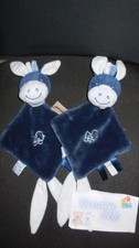 lot 2 doudou plat cheval âne