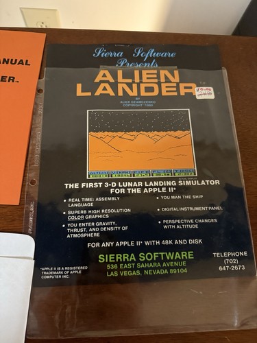 Alien lander sierra - alien, by