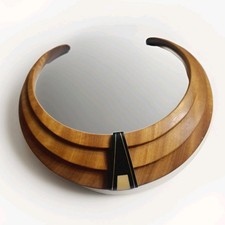 Ancien Collier Torque Ebene Palissandre Os Bone Createur