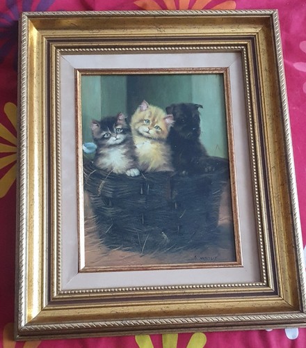 Tableau peinture chat - tableau,