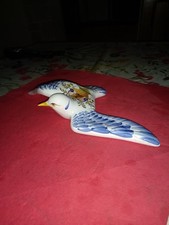 ANCIEN OISEAU EN FAIENCE DE