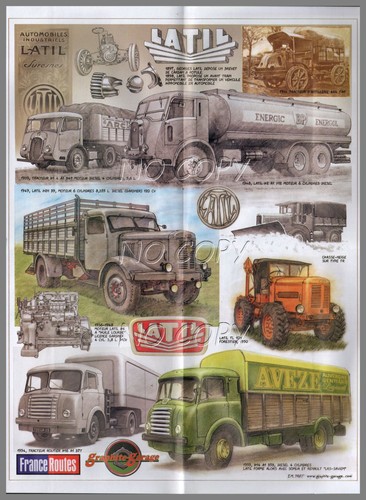 Poster camion rétro latil - poster,