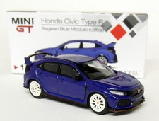 Mini GT 1/64 Scale Honda Civic Type-R FK8 Blue Modulo RHD Mini Diecast Model Car