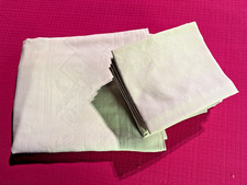 Service de table ancien coton damassé nappe 220 cm x 150 cm + 12 serviettes T180