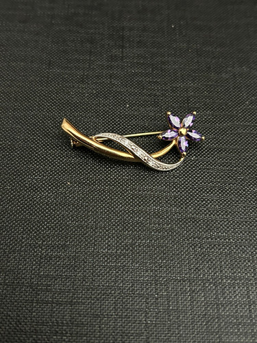 Broche ancienne plaqué or - broche,