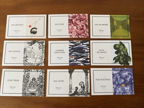 Diptyque lot cartes à - , de
