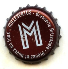 Beer Bottle Cap / 1 Capsule de la brasserie artisanale belge ‘’MILLEVERTUS‘’