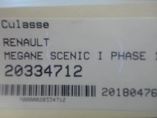 Culasse RENAULT SCENIC 1 PHASE