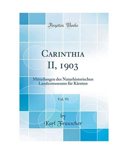 Carinthia 1903 vol 93 - ii,, vol.