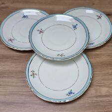 Lot de 4 Sous-Tasses Anciennes Motif Floral 'Café Gilbert' - Vintage Céramique