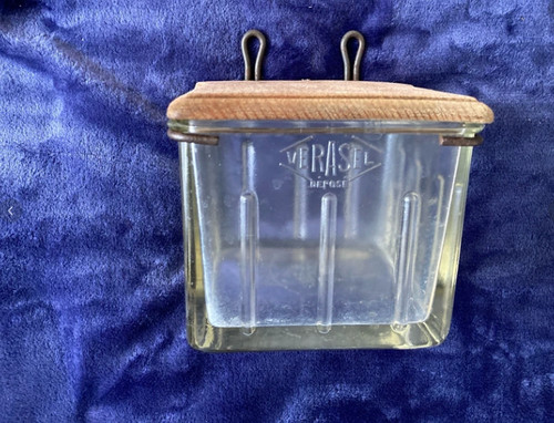 Pot sel ancien verre - ancien,