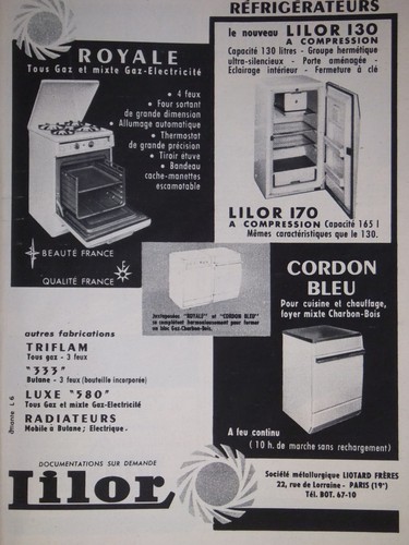 Publicité lilor cuisinière - lilor,