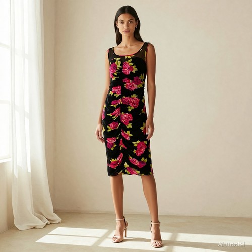 Soirée romantique robe midi - romantique,