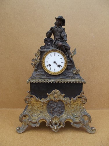 Ancienne pendule bronze doré - pendule,