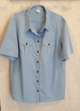 Chemisier bleu clair coton