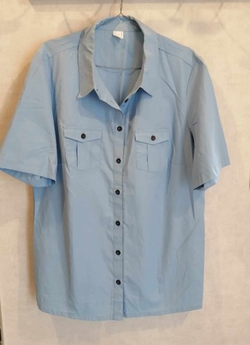 Chemisier bleu clair coton